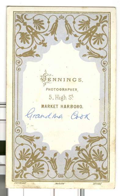 Rear of Jennings card